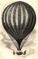 The balloon was launched from the centre of Paris and flew for a period of 20 minutes