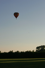 Hot air balloon at dusk