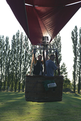 Altitude Balloon's pilots in one of our balloons