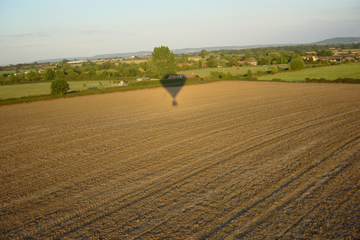 Our shadow over a field